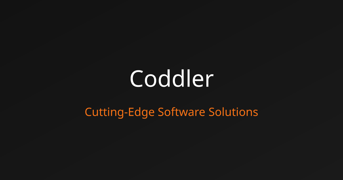 Coddler - Cutting-Edge Software Solutions